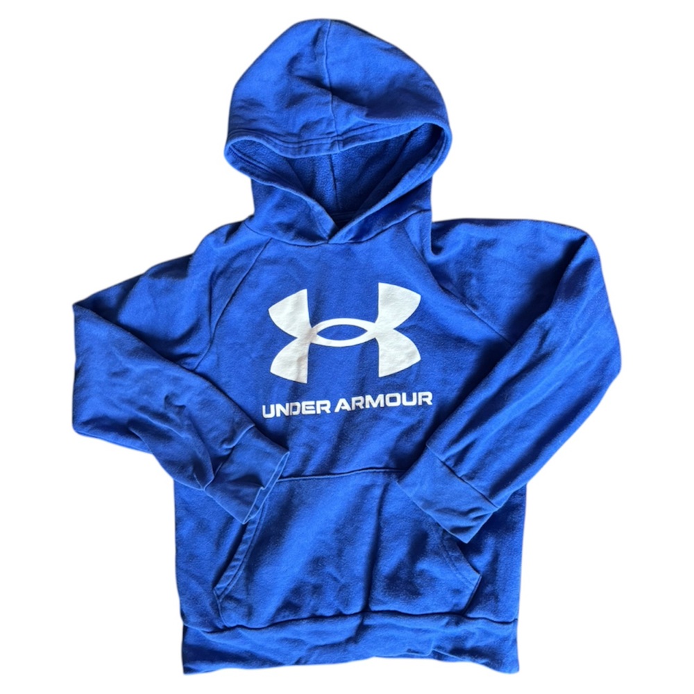 Under Armour Royal Blue Pullover Hoodie Sweatshirt Boys Youth